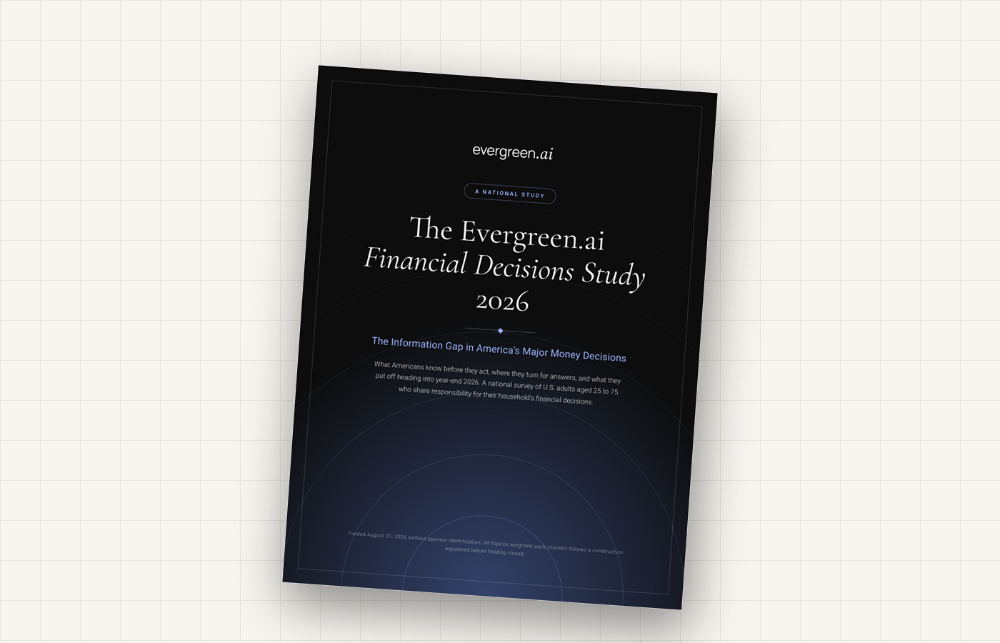 Preview of pages from The Evergreen.ai Financial Decisions Study 2026 report